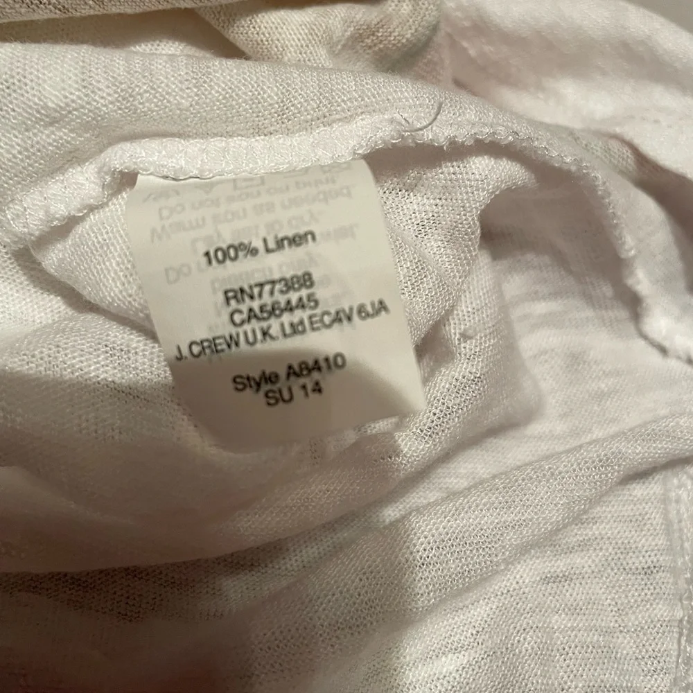 J. Crew White Tank Top with Tropical Fruit Print